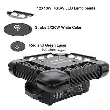 Roto Glava Strobe & Laser & Beam 3IN1 LED 120W. ✨ ROTO LED na lalafo.rs — 4 Roto Glava Strobe & Laser & Beam 3IN1 LED 120W. ✨ ROTO LED — 4