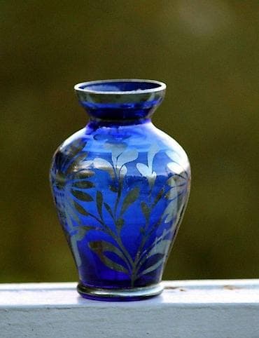 Mala vaza od Murano stakla Blue Pattern Silver Art. Prelepa mala na lalafo.rs Mala vaza od Murano stakla Blue Pattern Silver Art. Prelepa mala