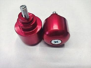 Aluminijumski završeci za ručke motocikla – crveni - Materijal: CNC na lalafo.rs Aluminijumski završeci za ručke motocikla – crveni - Materijal: CNC