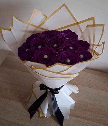 Luksuzni buket ruža od satena – ručno rađen - Materijal: visokosjajni na lalafo.rs — 2 Luksuzni buket ruža od satena – ručno rađen - Materijal: visokosjajni — 2