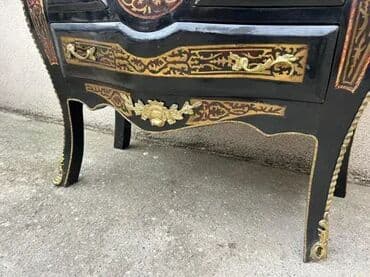 Antique Dressers: Stara stilska Boulle trbušasta komoda sa mermerom Stara stilska Boulle at lalafo.rs — 14 Antique Dressers: Stara stilska Boulle trbušasta komoda sa mermerom Stara stilska Boulle — 14