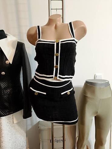 Dvodijelni ženski komplet – top i mini suknja i u beloj boji samo na lalafo.rs — 2 Dvodijelni ženski komplet – top i mini suknja i u beloj boji samo — 2