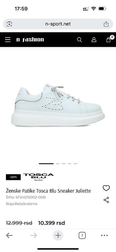 Ženske patike Tosca Blu, nekoliko puta obuvene, u odličnom stanju na lalafo.rs — 4 Ženske patike Tosca Blu, nekoliko puta obuvene, u odličnom stanju — 4