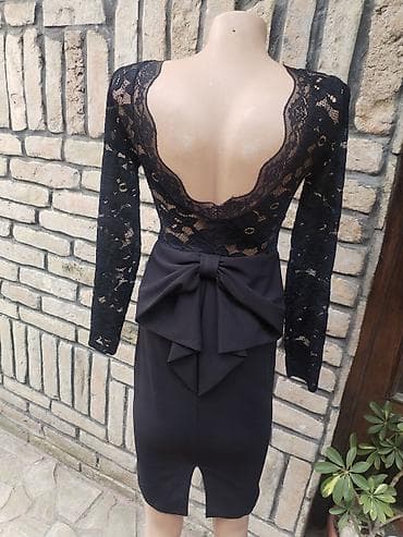 Women's Clothing: Elegantna crna haljina – veličina S (kao nova) - Kroj: uska midi at lalafo.rs — 4 Women's Clothing: Elegantna crna haljina – veličina S (kao nova) - Kroj: uska midi — 4