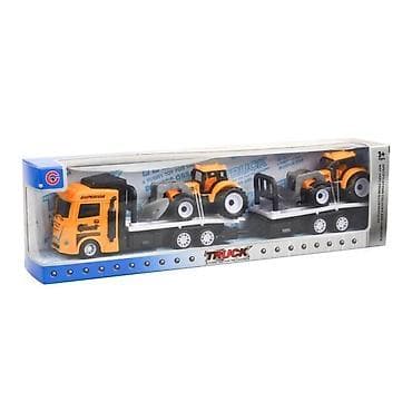 Set igračaka – kamion sa niskopodnom prikolicom i 2 traktora - na lalafo.rs Set igračaka – kamion sa niskopodnom prikolicom i 2 traktora -