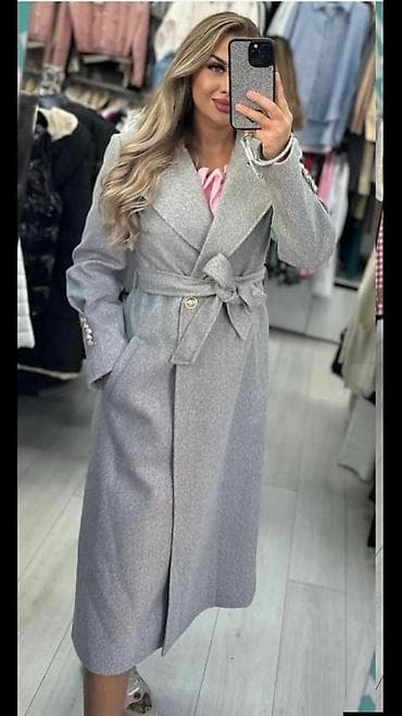 Ženski kaput sa vezivanjem u struku Velicina 36 38 40 42 - Kroj: midi na lalafo.rs — 2 Ženski kaput sa vezivanjem u struku Velicina 36 38 40 42 - Kroj: midi — 2