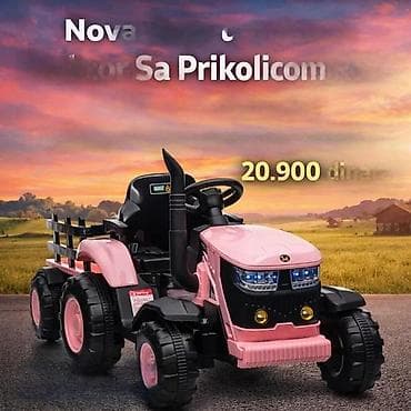 Toy Vehicles & Accessories: Dečji električni traktor sa prikolicom – roze boja, 12V + daljinski at lalafo.rs — 2 Toy Vehicles & Accessories: Dečji električni traktor sa prikolicom – roze boja, 12V + daljinski — 2