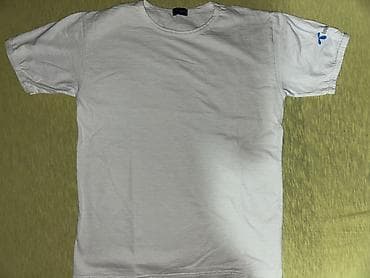 Bela pamučna majica kratkih rukava sa okruglim izrezom na lalafo.rs Bela pamučna majica kratkih rukava sa okruglim izrezom