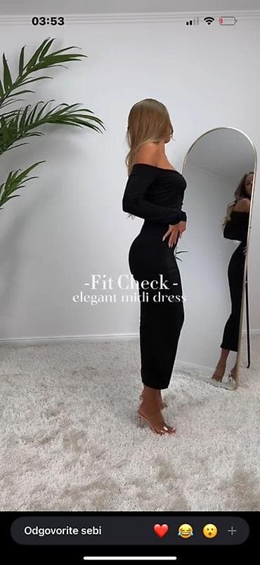 Elegantna midi haljina – crna, bez naramenica/otvorenih ramena, dugih na lalafo.rs — 2 Elegantna midi haljina – crna, bez naramenica/otvorenih ramena, dugih — 2