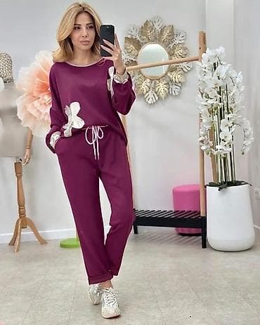 Ženski komplet trenerke – duks i donji deo - Model: širi, opušten na lalafo.rs Ženski komplet trenerke – duks i donji deo - Model: širi, opušten