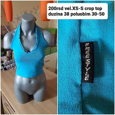 Crop top – brend Freestyle - Boja: tirkizna - Model: halter kroj sa na lalafo.rs — 1 Crop top – brend Freestyle - Boja: tirkizna - Model: halter kroj sa — 1