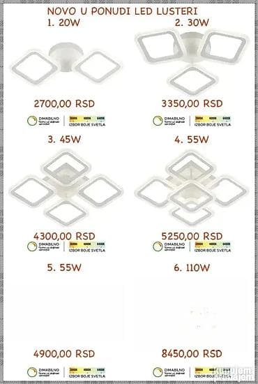 NOVO U PONUDI LED LUSTERI ODLIČNA CENA, 24 meseca garancije. Moderni na lalafo.rs — 2 NOVO U PONUDI LED LUSTERI ODLIČNA CENA, 24 meseca garancije. Moderni — 2