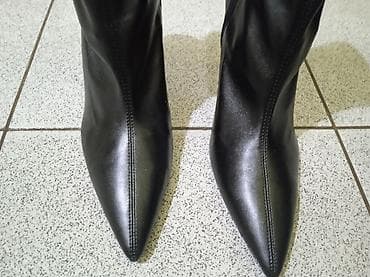 Zara crne ženske čizmice na štiklu - Model: čizmice do članka sa na lalafo.rs — 3 Zara crne ženske čizmice na štiklu - Model: čizmice do članka sa — 3