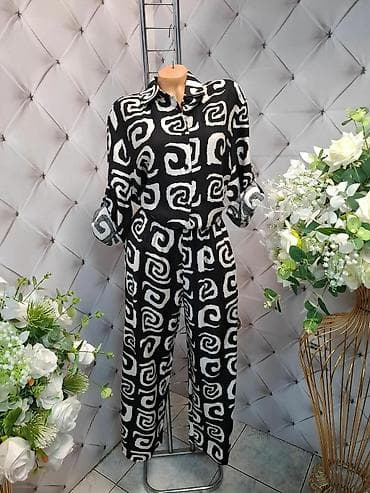 Personal Items: Damski komplet košulja + pantalone sa apstraktnim spiralnim printom - at lalafo.rs — 4 Personal Items: Damski komplet košulja + pantalone sa apstraktnim spiralnim printom - — 4