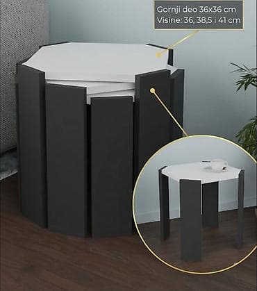 Set stolova – 3 komada, složivi/izvlačni ✨Set stočića PARIS – moderan na lalafo.rs Set stolova – 3 komada, složivi/izvlačni ✨Set stočića PARIS – moderan