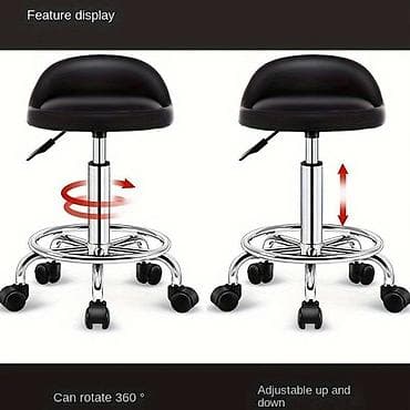 Office Furniture: Podesiva rotirajuća stolica na točkićima – crna - Ergonomsko sedište at lalafo.rs — 2 Office Furniture: Podesiva rotirajuća stolica na točkićima – crna - Ergonomsko sedište — 2