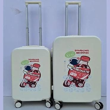 Travel suitcases and bags: Tvrdi kofer na točkiće sa printom “Sparkling Beverage – Argonate”. - at lalafo.rs — 2 Travel suitcases and bags: Tvrdi kofer na točkiće sa printom “Sparkling Beverage – Argonate”. - — 2