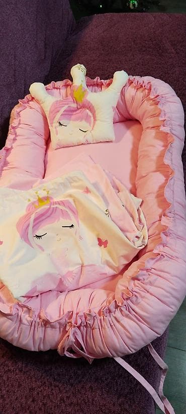 Roze gnezdo za bebe, idealno za novorođenče. U kompletu dolazi jastuk na lalafo.rs — 5 Roze gnezdo za bebe, idealno za novorođenče. U kompletu dolazi jastuk — 5