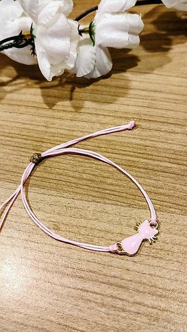 Narukvica sa macom – roze končani model - Materijal: mekani at lalafo.rs — 1 Narukvica sa macom – roze končani model - Materijal: mekani — 1