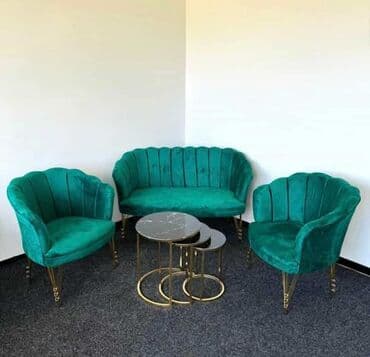 Stilske garniture: Shell set ( 2 fotelje + dvosed ) ✨ -Cena za set : 430€ Pojedinačno na lalafo.rs — 4 Stilske garniture: Shell set ( 2 fotelje + dvosed ) ✨ -Cena za set : 430€ Pojedinačno — 4