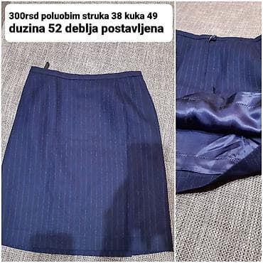 zenske broj: Tamnoplava ženska suknja sa finim prugama, klasik kroj. - Materijal at lalafo.rs — 1 zenske broj: Tamnoplava ženska suknja sa finim prugama, klasik kroj. - Materijal — 1