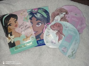 Set za negu i šminku – Disney Princess sheet maske + tečni ruževi - na lalafo.rs Set za negu i šminku – Disney Princess sheet maske + tečni ruževi -