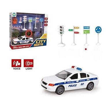 Dečiji set „City Suits“ – Policijski auto sa saobraćajnim znakovima - na lalafo.rs Dečiji set „City Suits“ – Policijski auto sa saobraćajnim znakovima -