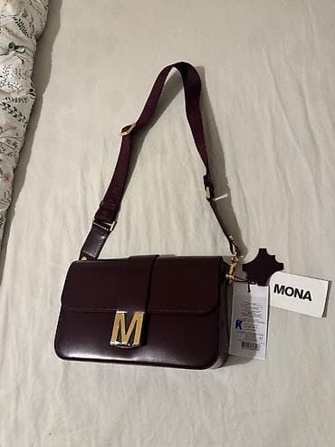 Prodajem novu Mona kožnu torbu, neotpakovanu, sa etiketom u burgundi na lalafo.rs — 3 Prodajem novu Mona kožnu torbu, neotpakovanu, sa etiketom u burgundi — 3