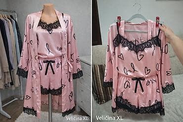 Sweatpants sets: Prodajem prelep roze satenski komplet (3 dela). Komplet sadrži at lalafo.rs — 3 Sweatpants sets: Prodajem prelep roze satenski komplet (3 dela). Komplet sadrži — 3