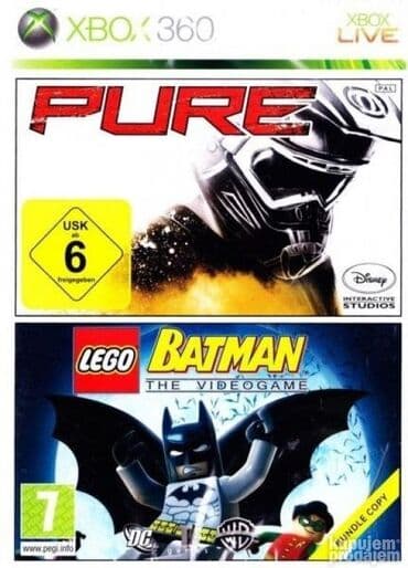 Prodajem original igrice za Microsoft XBOX 360 konzolu - PURE i LEGO na lalafo.rs Prodajem original igrice za Microsoft XBOX 360 konzolu - PURE i LEGO