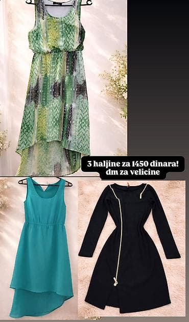 Nove su i nenosene, 1450 dinara tri haljine! Pisite za velicine na lalafo.rs Nove su i nenosene, 1450 dinara tri haljine! Pisite za velicine