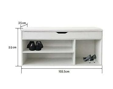 Aga drveni stalak za cipele sa sedištem - beli Upotpunite svoj hodnik na lalafo.rs — 6 Aga drveni stalak za cipele sa sedištem - beli Upotpunite svoj hodnik — 6