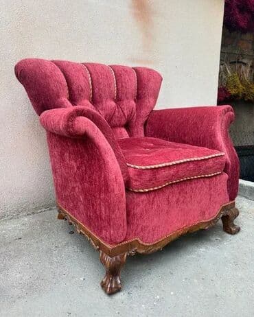 Stilske fotelje: Stara stilska BERZERA fotelja - lavlje šape 🛋️🦁 Chippendale stara na lalafo.rs — 2 Stilske fotelje: Stara stilska BERZERA fotelja - lavlje šape 🛋️🦁 Chippendale stara — 2