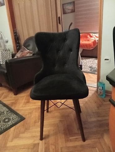 Tapacirane stolice – crne modernog dizajne - Presvlaka: meka crna na lalafo.rs — 3 Tapacirane stolice – crne modernog dizajne - Presvlaka: meka crna — 3