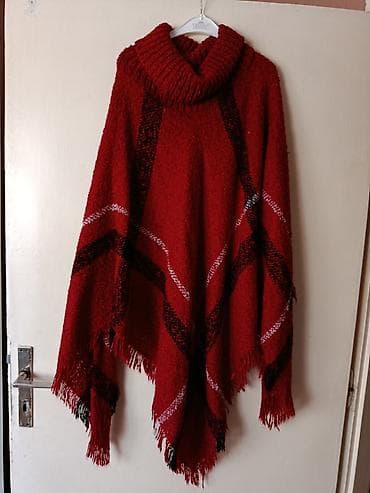 zenske broj: Crveno žensko pončo sa rol-kragnom - Toplo i mekano pletenje at lalafo.rs — 1 zenske broj: Crveno žensko pončo sa rol-kragnom - Toplo i mekano pletenje — 1