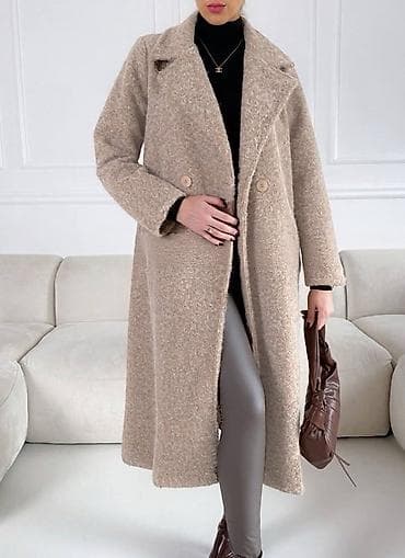 bermude teksas br: Žensko dugačko kaput od bukle tkanine - Klasičan kroj sa rever na lalafo.rs — 1 bermude teksas br: Žensko dugačko kaput od bukle tkanine - Klasičan kroj sa rever — 1