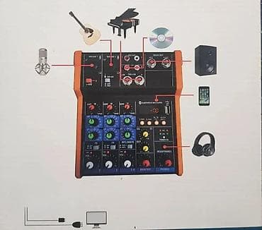 Profesionalna 4-kanalna mikseta – Mini audio konzola sa efektima na lalafo.rs — 2 Profesionalna 4-kanalna mikseta – Mini audio konzola sa efektima — 2