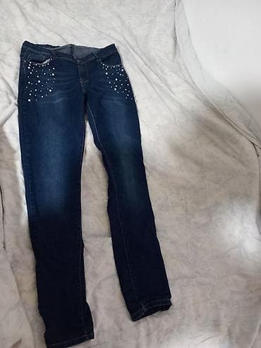 Ženske uske farmerke od tamno plavog denima sa elastinom. Klasik kroj na lalafo.rs — 2 Ženske uske farmerke od tamno plavog denima sa elastinom. Klasik kroj — 2