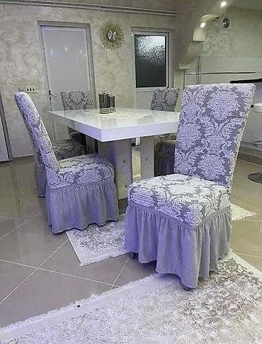 Navlake za stolice sa karnerima 6kom na lalafo.rs — 4 Navlake za stolice sa karnerima 6kom — 4