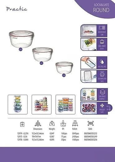 PRACTIC Lock-Safe Round Box 0,25l Informacije Tehnoprometst is na lalafo.rs — 2 PRACTIC Lock-Safe Round Box 0,25l Informacije Tehnoprometst is — 2