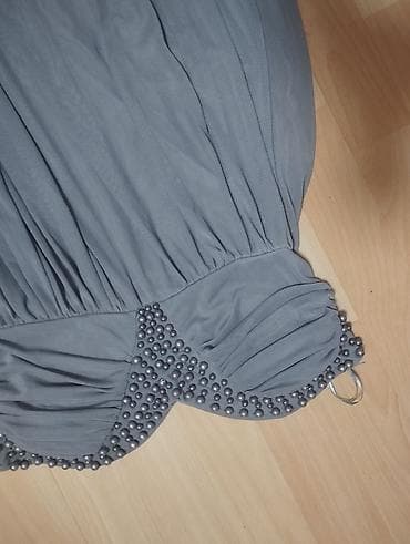 Sivo večernje/top haljina-bustier bez bretela - Boja: hladno siva - na lalafo.rs Sivo večernje/top haljina-bustier bez bretela - Boja: hladno siva -