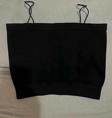 Crni ženski top bez naramenica (bandeau) – Terranova - Brend na lalafo.rs — 1 Crni ženski top bez naramenica (bandeau) – Terranova - Brend — 1