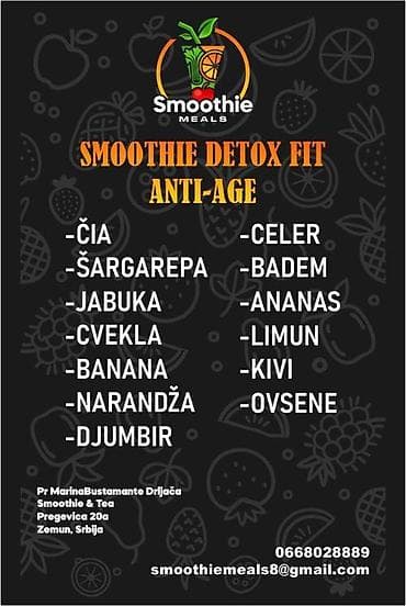 Smoothie Meals – Smoothie Detox Fit Anti-Age mešavina Opis: - Gotova at lalafo.rs — 2 Smoothie Meals – Smoothie Detox Fit Anti-Age mešavina Opis: - Gotova — 2