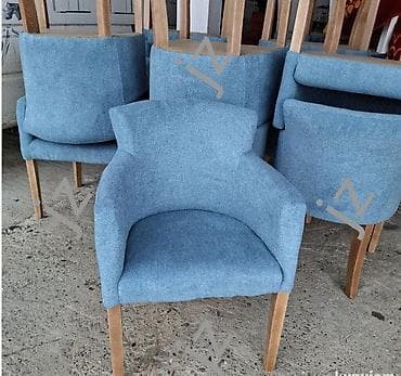 Furniture: Tapacirane fotelje/stolice sa naslonima za ruke 80€ komad - Model at lalafo.rs — 1 Furniture: Tapacirane fotelje/stolice sa naslonima za ruke 80€ komad - Model — 1