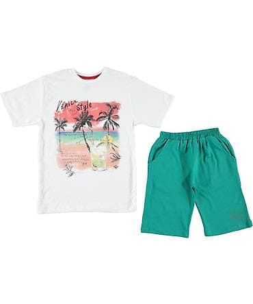 Dečiji letnji komplet – majica i šorts - Majica: bela, kratki rukavi na lalafo.rs Dečiji letnji komplet – majica i šorts - Majica: bela, kratki rukavi