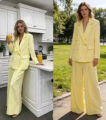 Ženski komplet – sako i široke pantalone Gs - Kroj: moderan oversized na lalafo.rs Ženski komplet – sako i široke pantalone Gs - Kroj: moderan oversized