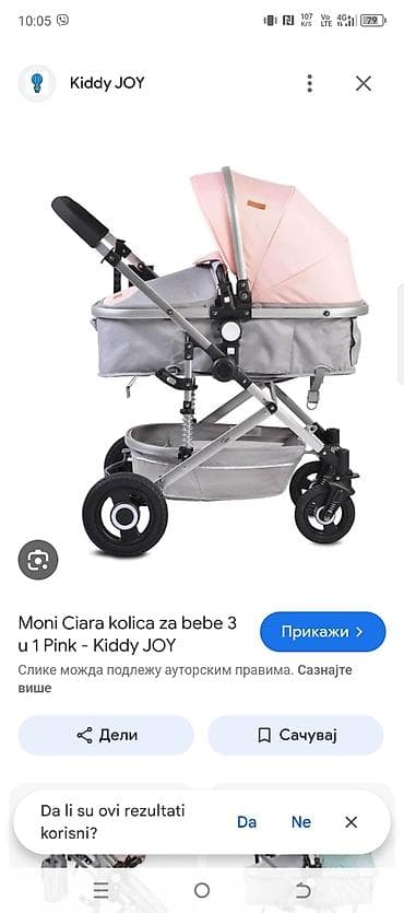 Moni Ciara kolica za bebe 3 u 1 – Pink boja kolica su ocuvana na lalafo.rs — 1 Moni Ciara kolica za bebe 3 u 1 – Pink boja kolica su ocuvana — 1