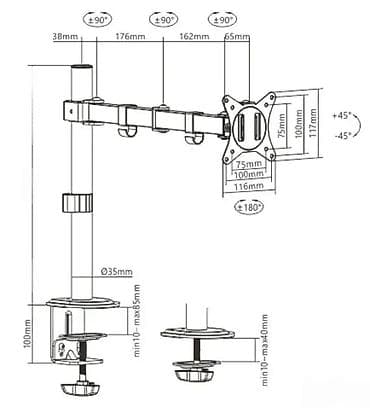 Electronics: Gembird podesivi nosač za monitor – stočni (desk display mounting arm) at lalafo.rs — 2 Electronics: Gembird podesivi nosač za monitor – stočni (desk display mounting arm) — 2