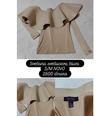 Svečana svetlucava bluza S/M Svečana bluza u bež nijansi, sa na lalafo.rs — 1 Svečana svetlucava bluza S/M Svečana bluza u bež nijansi, sa — 1