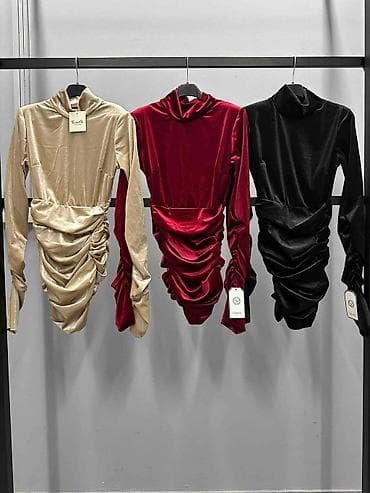 Elegantna mini haljina od pliša - Materijal: mekani, elastični somot at lalafo.rs — 4 Elegantna mini haljina od pliša - Materijal: mekani, elastični somot — 4